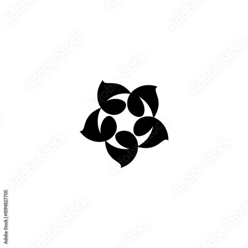 Minimal abstract flower flat company nature logo, monogram, illustration leaf, startup group, corporate, profesional business icon, illustration vector logo design.