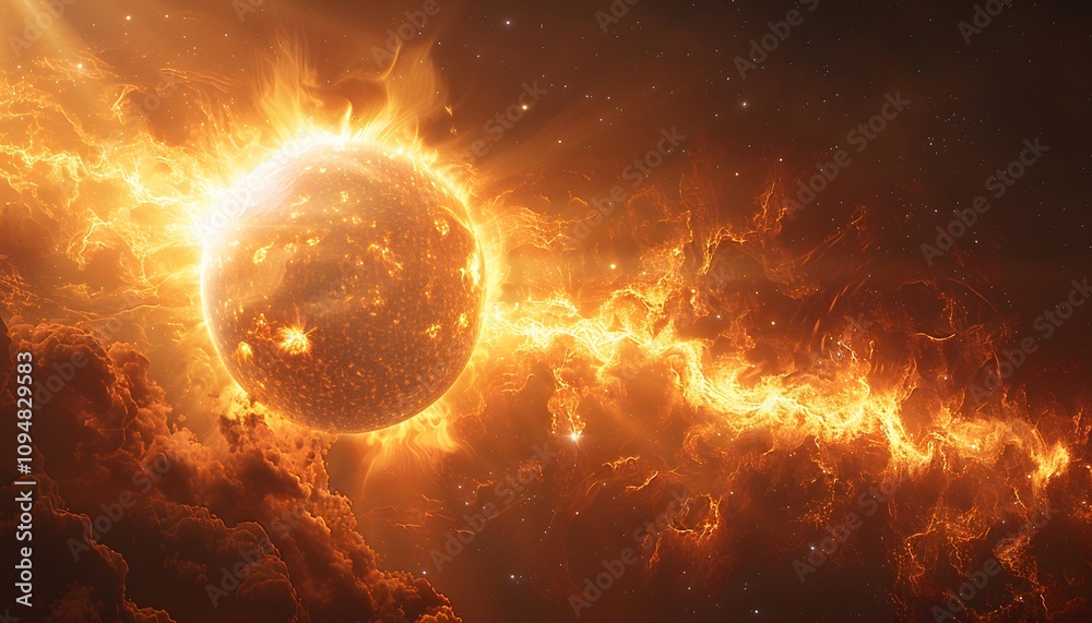 Fototapeta premium Fiery Cosmic Dance