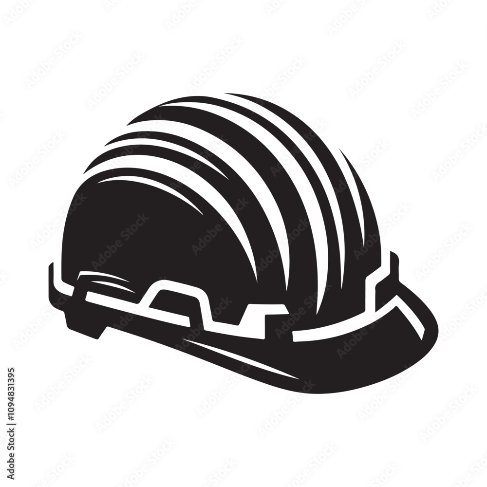 construction helmet silhouette vector art illustration construction helmet silhouette vector art illustration