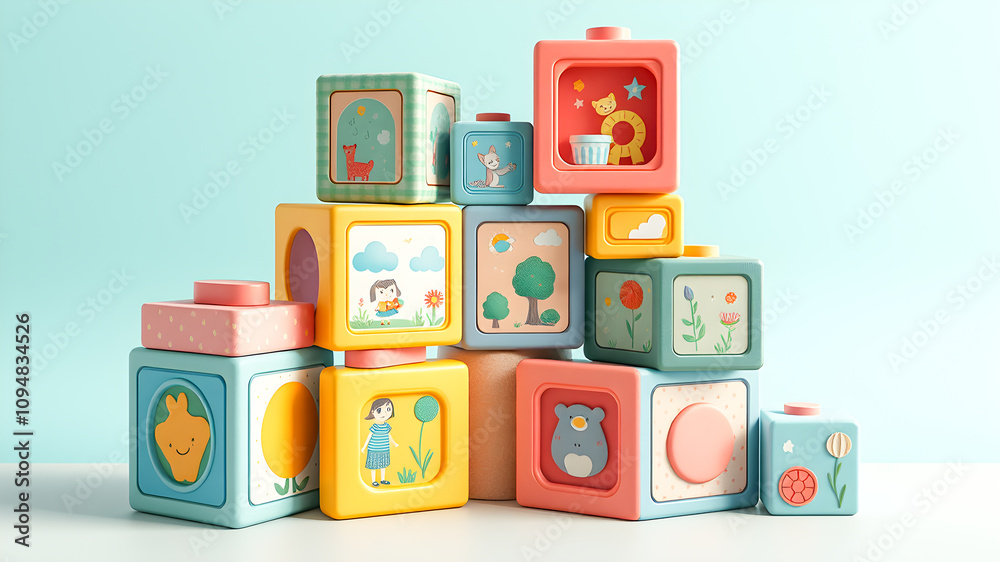Wooden alphabet blocks for kids to learn and play with Wooden alphabet blocks for kids to learn and play with