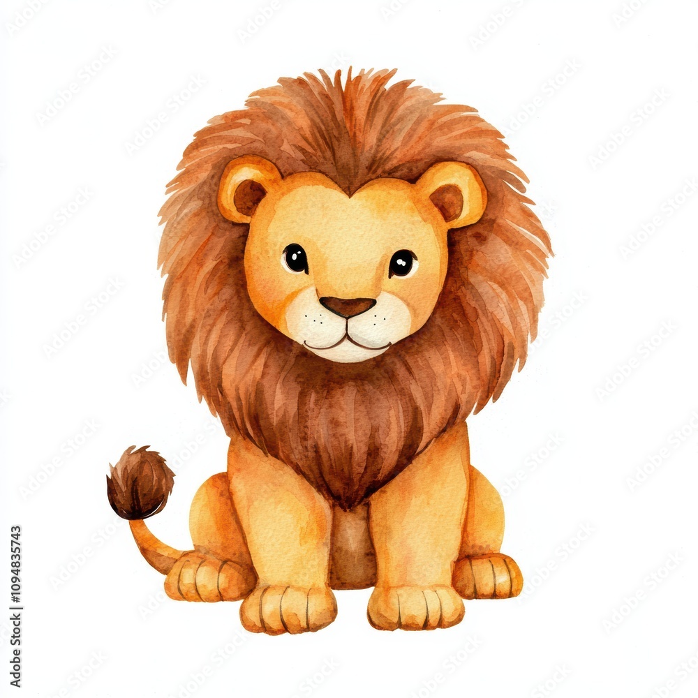 Adorable Cartoon Lion - A Cute and Cuddly Feline Friend Adorable Cartoon Lion - A Cute and Cuddly Feline Friend