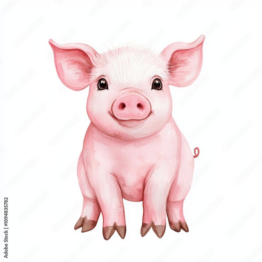 Adorable Pink Piglet: A Charming Farmyard Companion Adorable Pink Piglet: A Charming Farmyard Companion