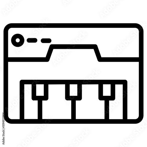 Music Piano Device Line Icon