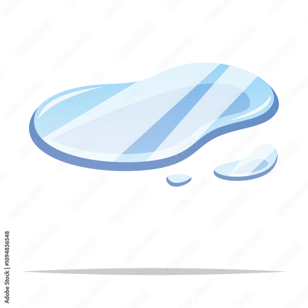 Frozen puddle ice vector isolated illustration Frozen puddle ice vector isolated illustration