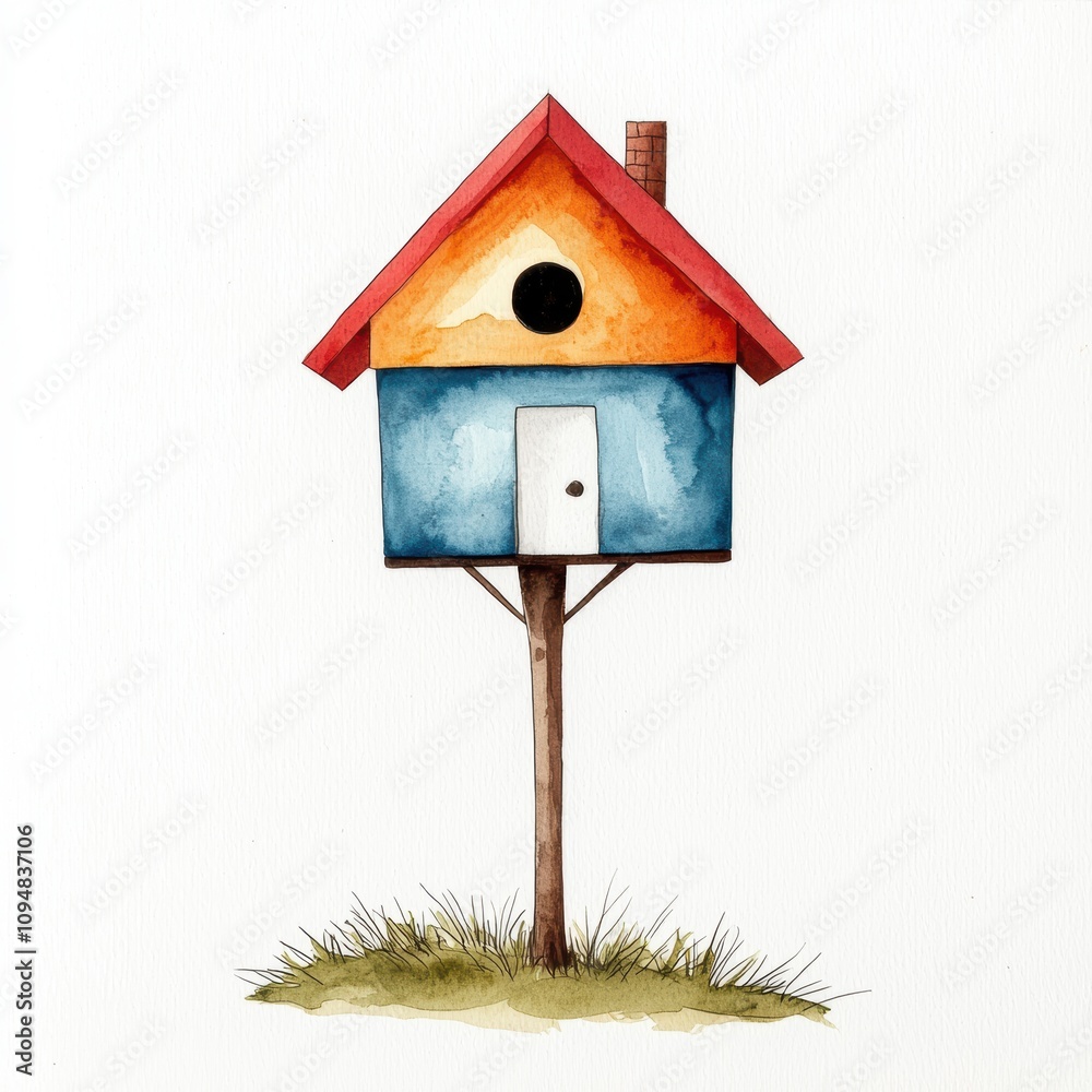 Whimsical Birdhouse in the Garden Whimsical Birdhouse in the Garden