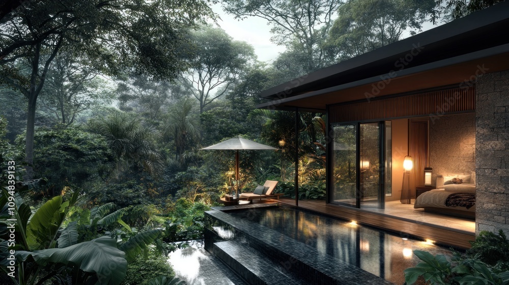 Tranquil Rainforest Retreat: Luxurious Villa with Private Pool