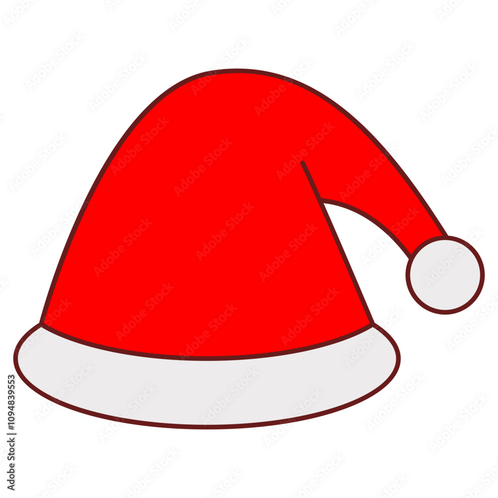 santa claus hat. christmas hat illustration santa claus hat. christmas hat illustration