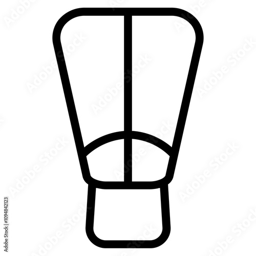 Dive Fins Flippers Line Icon