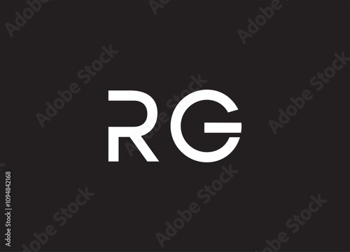 RG letter logo and initial logo design