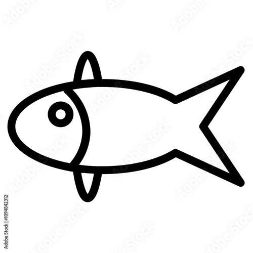 Fins Fish Animal Line Icon
