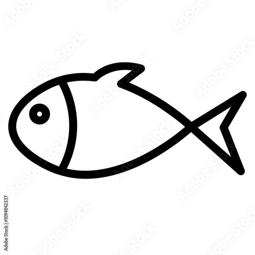 Fins Fish Animal Line Icon