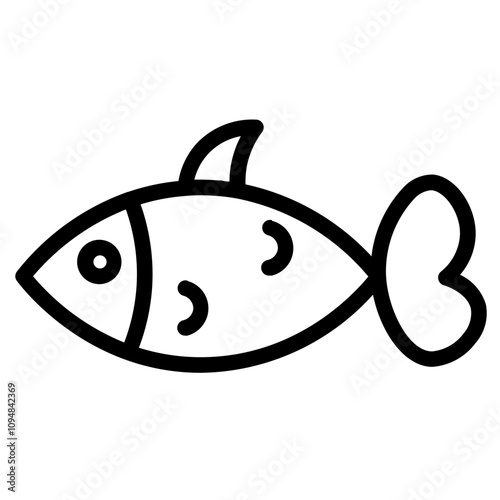 Fins Fish Animal Line Icon