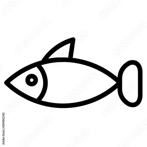 Fins Fish Animal Line Icon