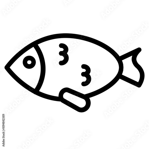 Fins Fish Animal Line Icon