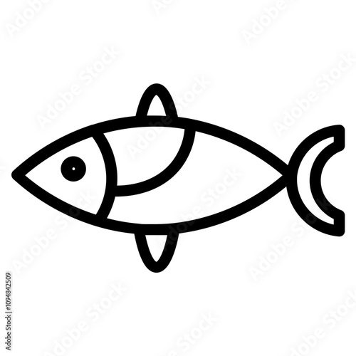 Fins Fish Animal Line Icon