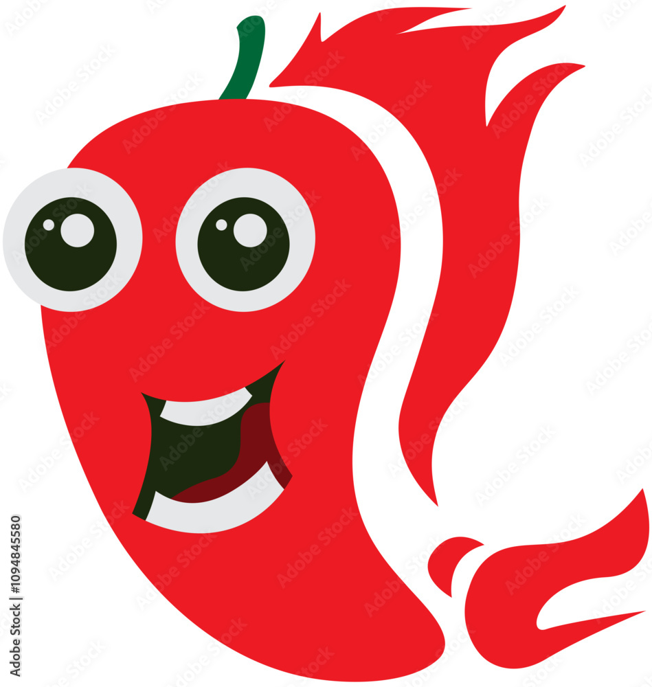 Red Chilli Peppers Cartoon Illustration With Expressions Red Chilli Peppers Cartoon Illustration With Expressions