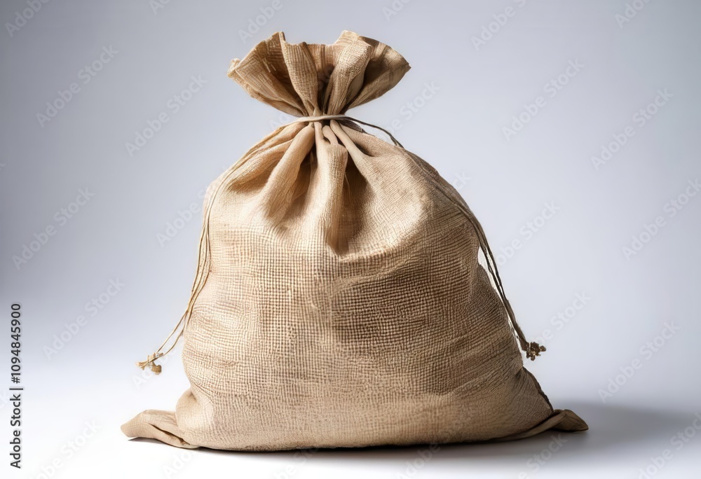 A close-up photo of peanuts in a sack against a white background A close-up photo of peanuts in a sack against a white background