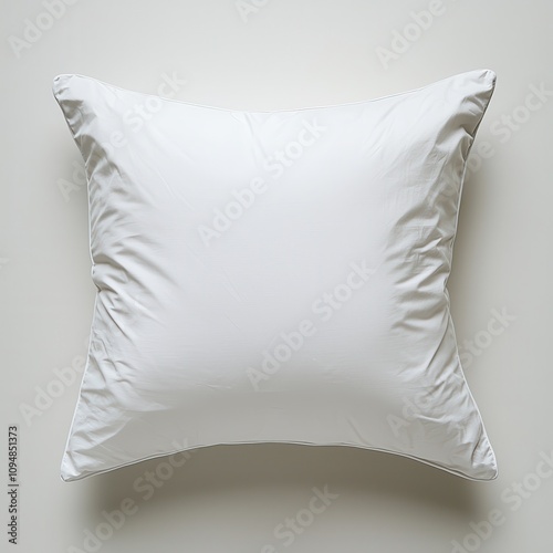 Isolated white pillow on background home decor minimalist design studio view