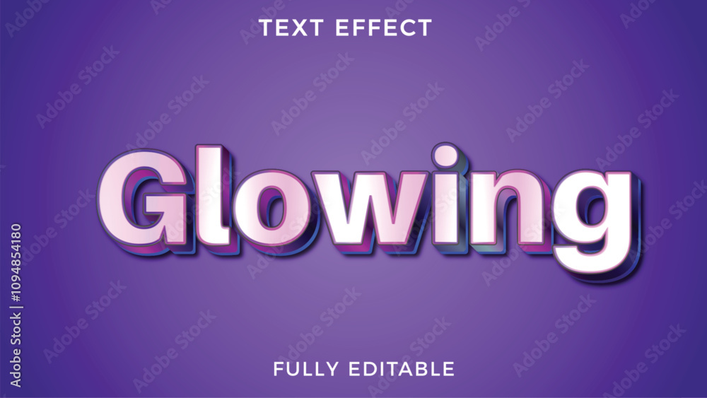 Glowing 3d logo template editable text effect style Glowing 3d logo template editable text effect style