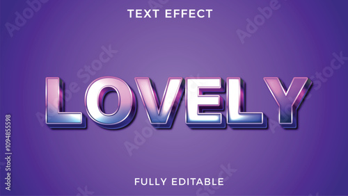 Lovely 3d logo template editable text effect style