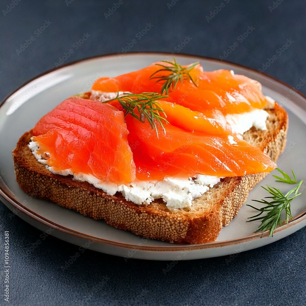 sandwich with salmon