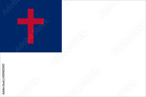 Christian cross flag icon