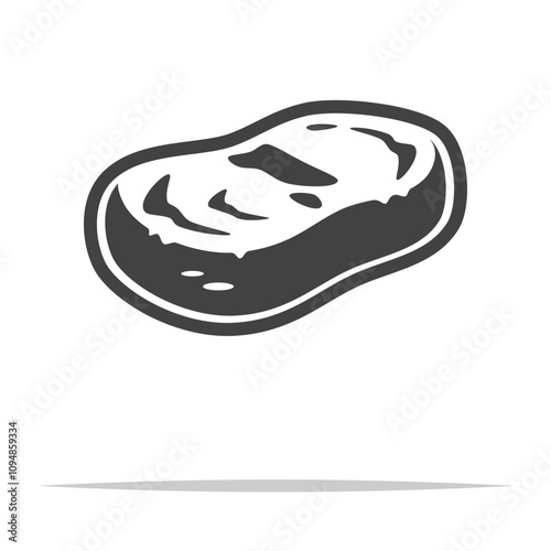 Chicken nugget icon transparent vector isolated