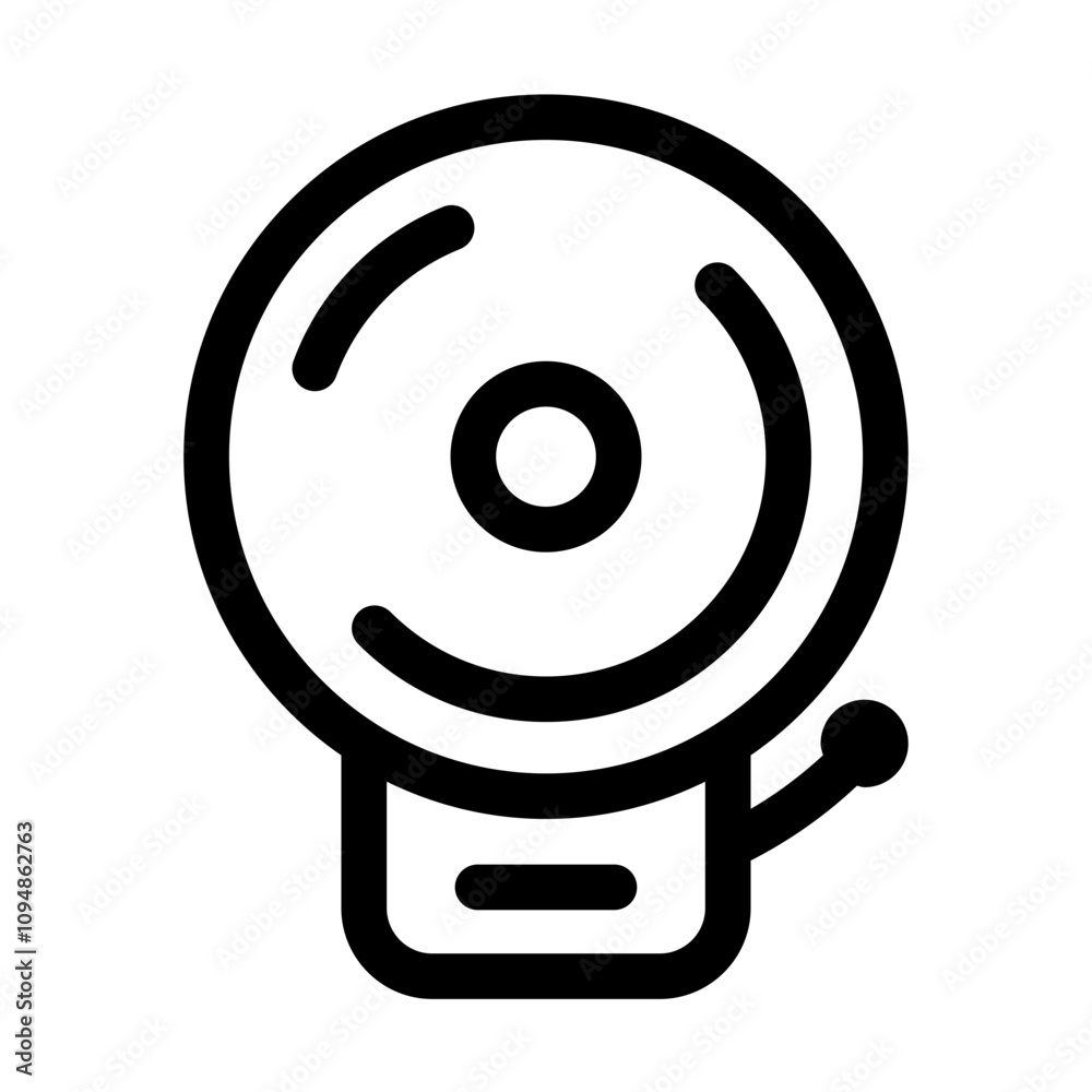 Safety alarm icon - Outline style Safety alarm icon - Outline style
