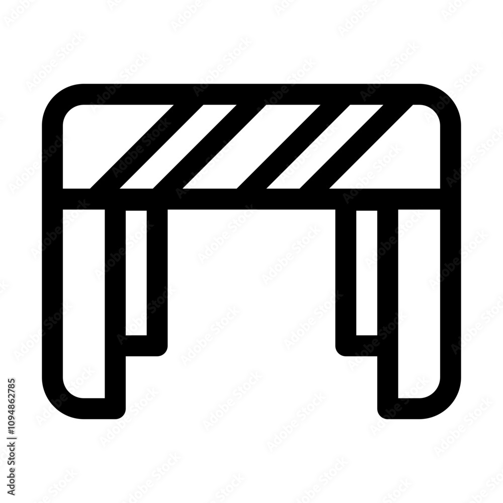 Safety, construction barrier icon - Outline style Safety, construction barrier icon - Outline style