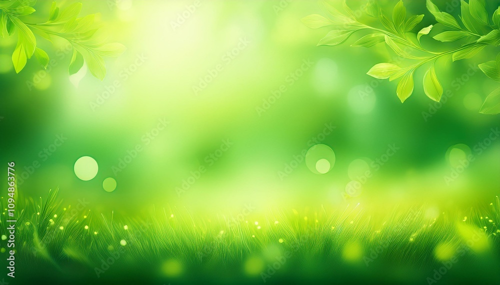Spring light green blur background, glowing blurred design Spring light green blur background, glowing blurred design