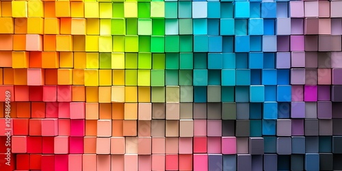 A spectrum of paint samples showcases vibrant colors and artistic potential.