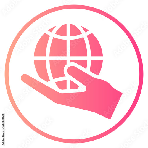 save the planet gradient icon