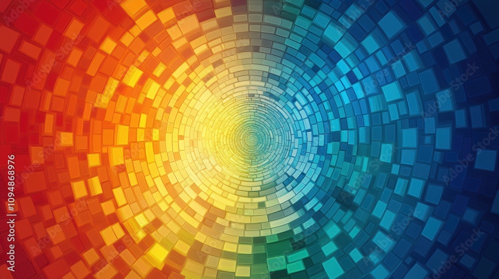 Abstract colorful mosaic swirl background. Abstract colorful mosaic swirl background.