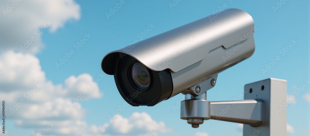 Close-up of high-tech CCTV camera emphasizing its importance for improved safety and security