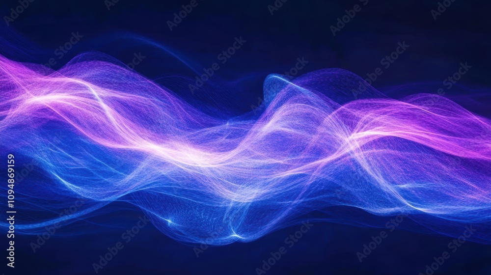 Abstract glowing wave of blue and purple light. Abstract glowing wave of blue and purple light.