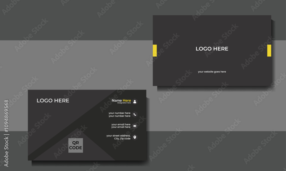 luxury design business card flat template vector. premium, minimalist and creative business card design luxury design business card flat template vector. premium, minimalist and creative business card design