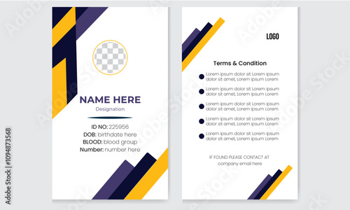 Modern and minimalist id card template | Creative id card design for your company employee
