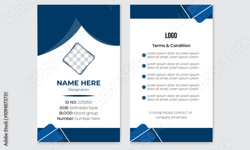 Modern and minimalist id card template | Creative id card design for your company employee
