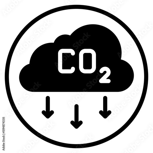 co2 glyph icon
