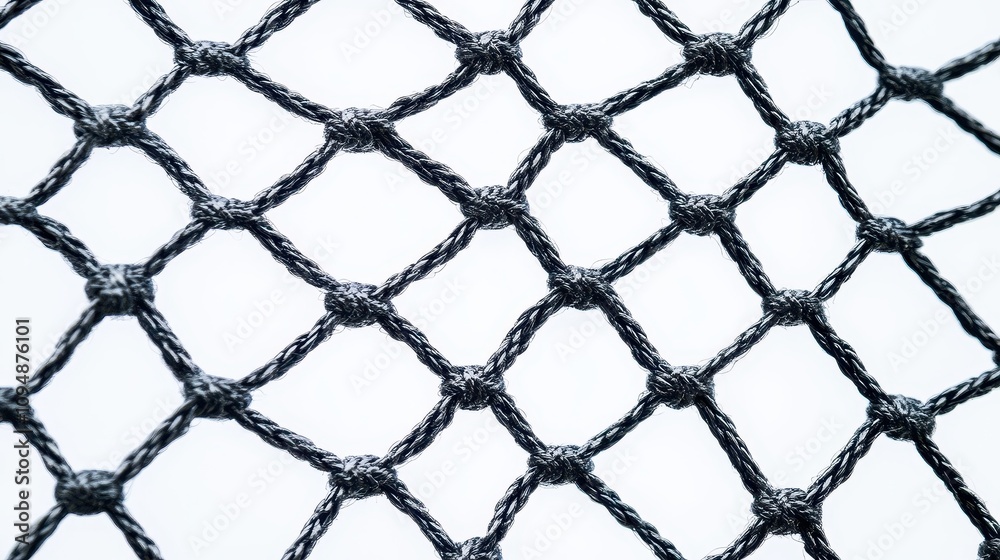 Fototapeta premium Close-up of a gray net with a diamond pattern, commonly used for various applications.