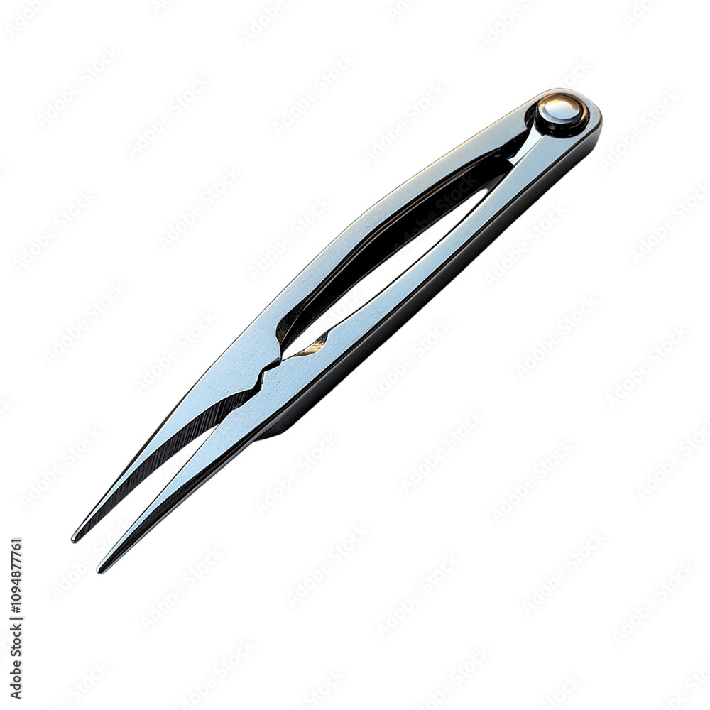 Pair Of Tweezers Isolated On A White Background. Pair Of Tweezers Isolated On A White Background.