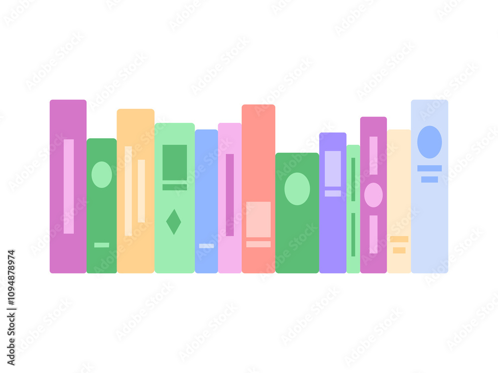 Colorful Hand-Drawn Book Collection Illustration - PNG Colorful Hand-Drawn Book Collection Illustration - PNG