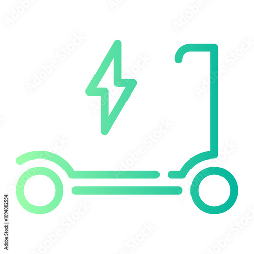 electric scooter gradient icon