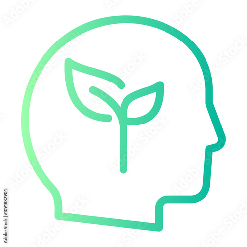 think green gradient icon