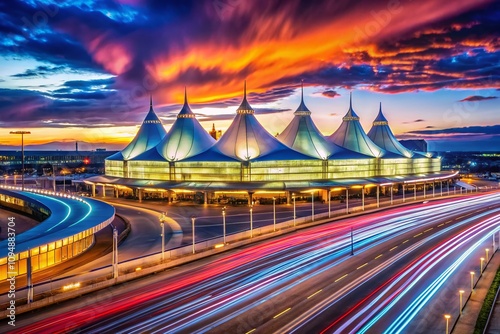 Captivating Long Exposure Images of the Stunning Architecture and Dynamic Atmosphere at Denver International Airport