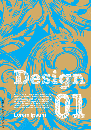 Project cover vintage eclectic design in vector EPS