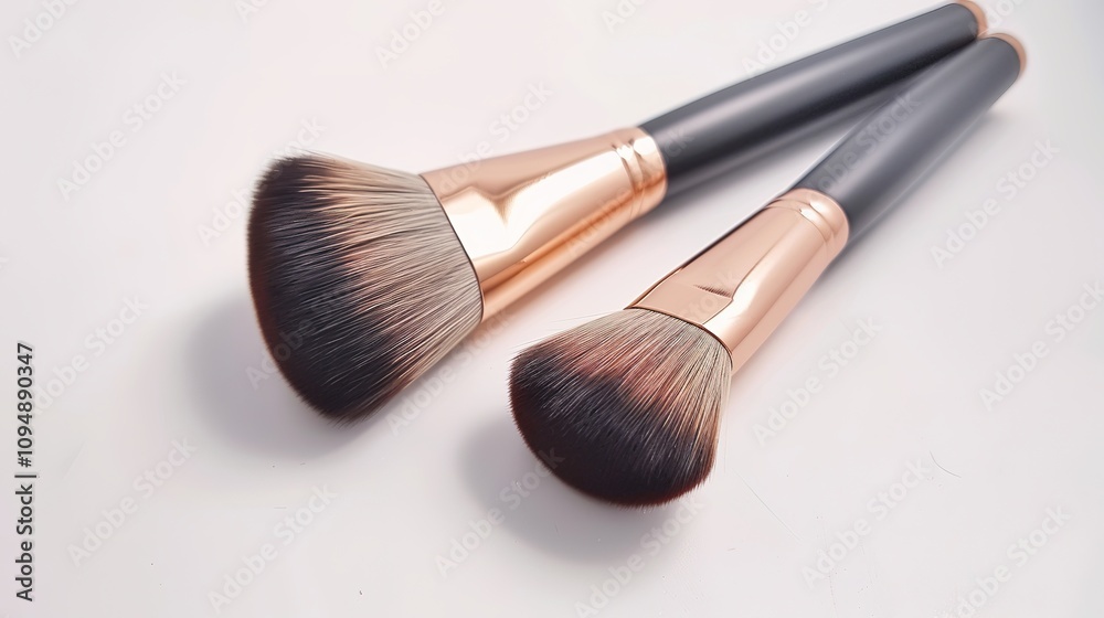 Makeup Brush with Foundation Cream - a sleek and beauty-centric visual. The image highlights the elegance and artistry of makeup application on a clean background. Makeup Brush with Foundation Cream - a sleek and beauty-centric visual. The image highlights the elegance and artistry of makeup application on a clean background.