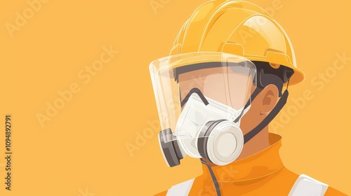 A clean and simple PPE vector illustration, perfect for educational or safety materials.  photo