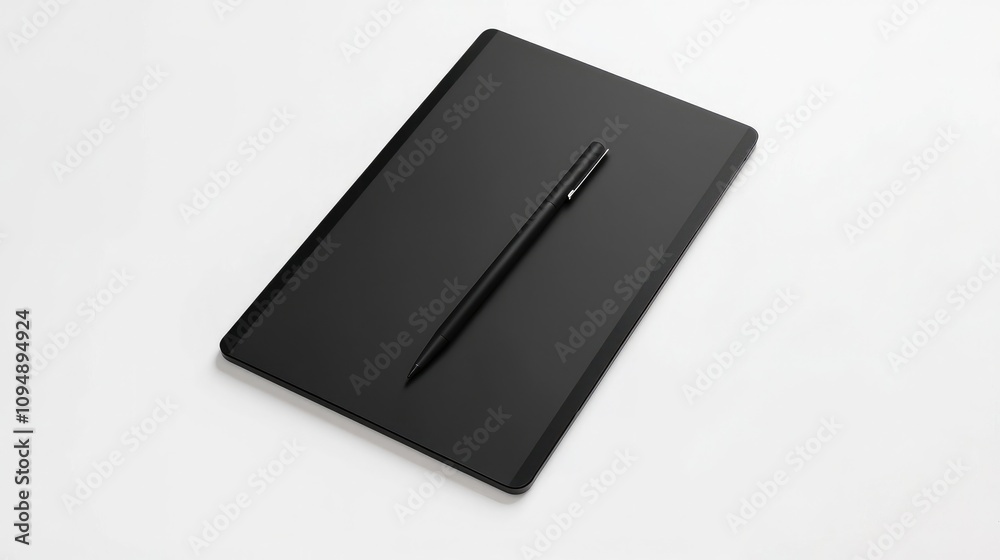 A minimalist black notebook with a pen resting on top, ideal for note-taking and brainstorming in professional settings. A minimalist black notebook with a pen resting on top, ideal for note-taking and brainstorming in professional settings.