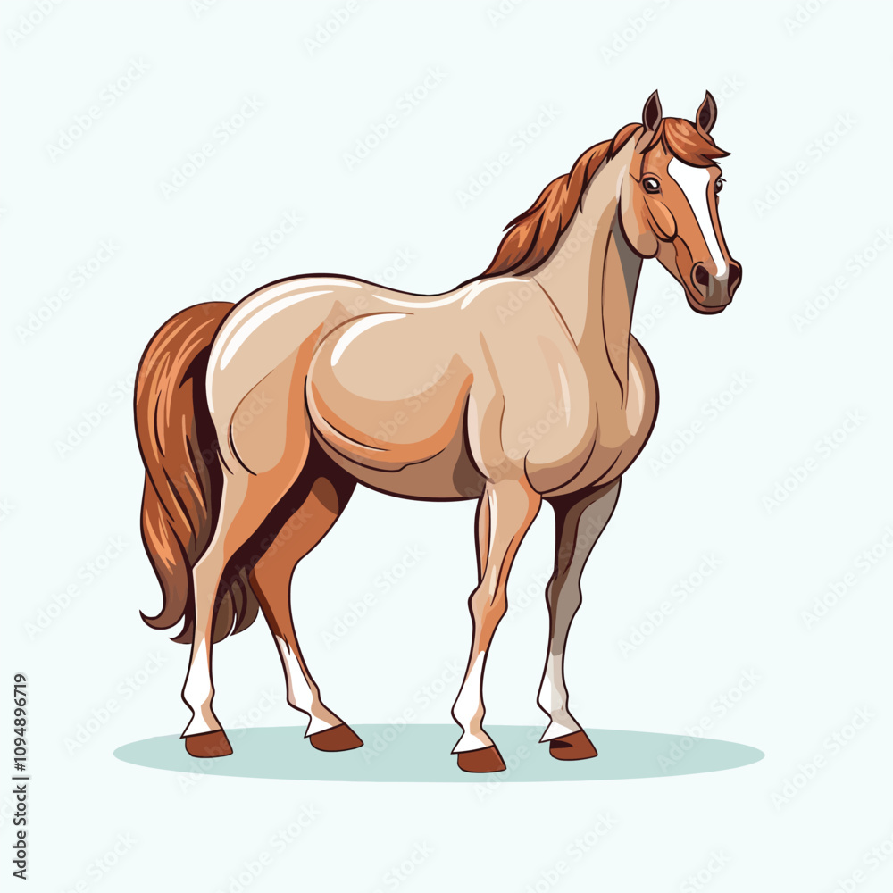 Obraz premium Dynamic Horse Head Vector Illustration for Branding